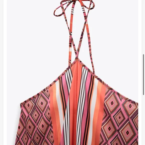 ZARA PRINTED MIDI DRESS - Picture 7 of 10